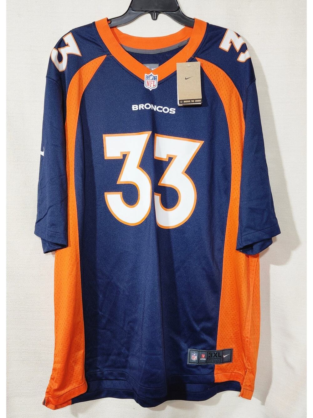 Nike Denver Broncos Javonte Williams 33 Jersey 3XL Stitched NFL